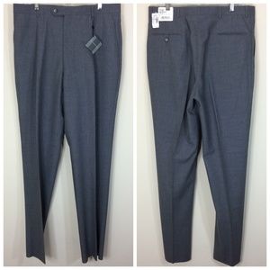 Hart Schaffner Marx 100% Wool Gray Unhemmed NEW